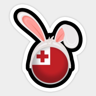 happy easter Tonga bunny ears flag cute designs Sticker